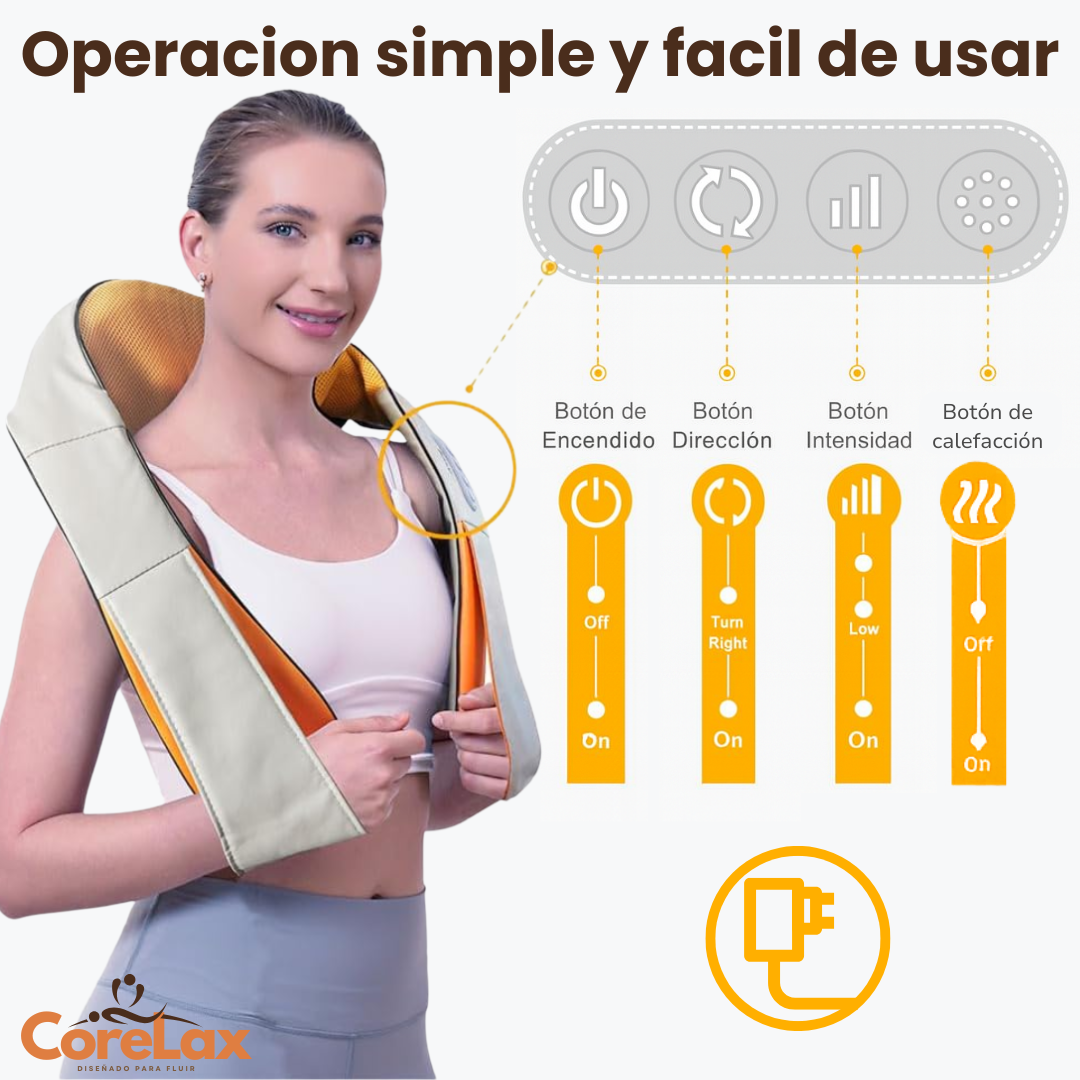 CoreLax – Masajeador Cervical y Lumbar Electronico